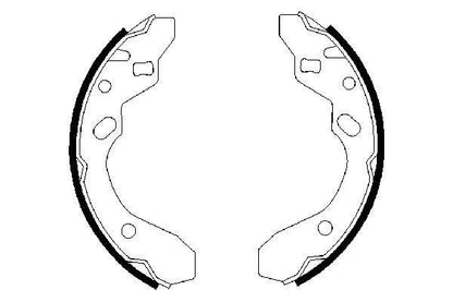 BOSCH 0986487417 Brake Shoe Set Rear 36mm Width Braking System Fits Mazda