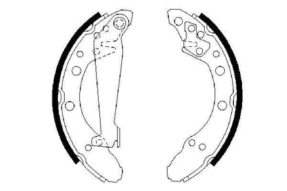 BOSCH 0986487536 Brake Shoe Set Rear Fits Audi 80 Coupe 90 100 VW Passat Santana