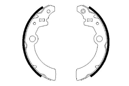 BOSCH 0986487676 Brake Shoe Set Rear 26mm Width Fits Suzuki Alto Ignis Wagon R+
