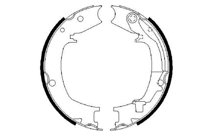 BOSCH 0986487711 Parking Brake Shoe Set Rear 40mm Width Fits Hyundai Kia