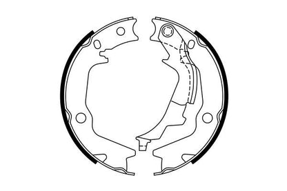 BOSCH 0986487769 Parking Brake Shoe Set Rear 32mm Width For Hyundai i20 Kia Soul