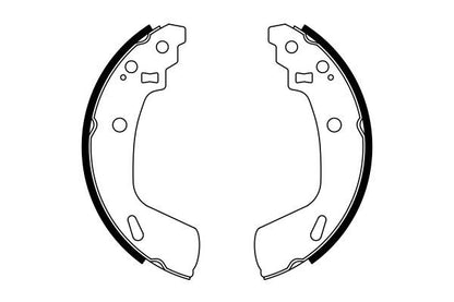 BOSCH 0986487775 Brake Shoe Set Rear 26mm Width Braking System Fits Suzuki Swift