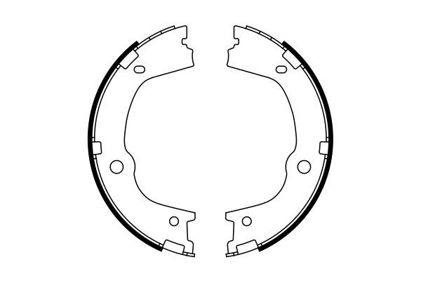 BOSCH 0986487776 Parking Brake Shoe Set Rear Fits Hyundai Santa Fe Kia Sorento