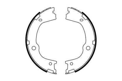 BOSCH 0986487776 Parking Brake Shoe Set Rear Fits Hyundai Santa Fe Kia Sorento
