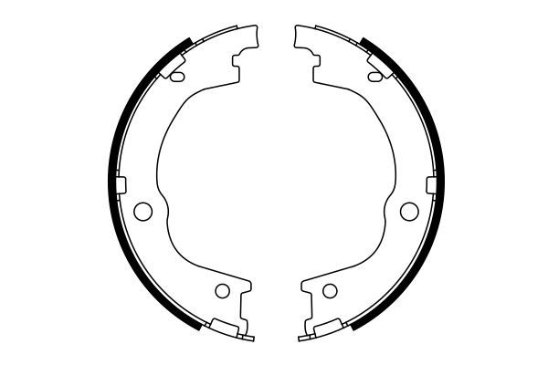 BOSCH 0986487780 Parking Brake Shoe Set Rear 31mm Width Fits Hyundai Santa Fe
