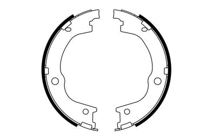 BOSCH 0986487780 Parking Brake Shoe Set Rear 31mm Width Fits Hyundai Santa Fe