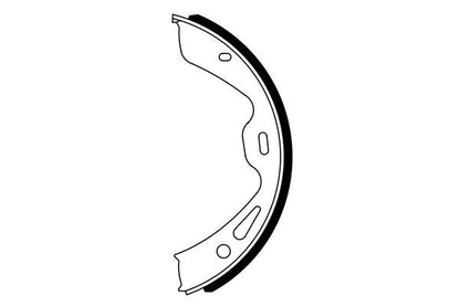 BOSCH 0986487920 Parking Brake Shoe Set Rear 25mm Width Braking Fits Porsche