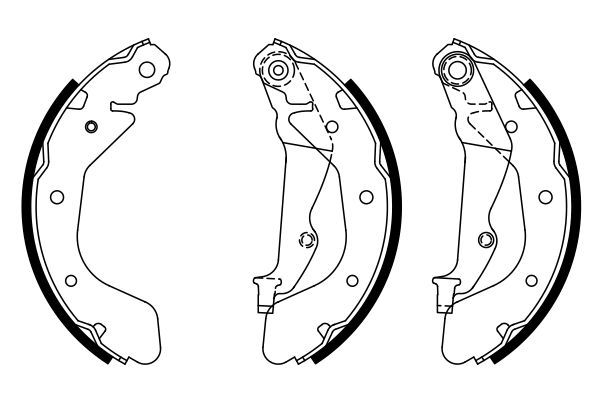 BOSCH 0986487950 Brake Shoe Set Rear Braking System Fits Opel Karl Vauxhall Viva