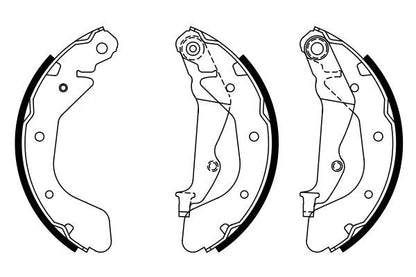 BOSCH 0986487950 Brake Shoe Set Rear Braking System Fits Opel Karl Vauxhall Viva