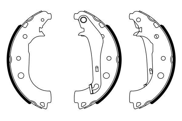 BOSCH 0986487957 Brake Shoe Set Rear 42.5mm Width Braking Fits Ford Ecosport