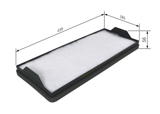 BOSCH 1987431155 Cabin Air Filter 451mm Length Fits MERCEDES-BENZ RENAULT