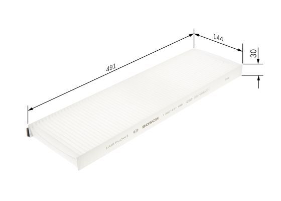 BOSCH 1987431188 Cabin Air Filter 491mm Length Fits MERCEDES-BENZ SETRA