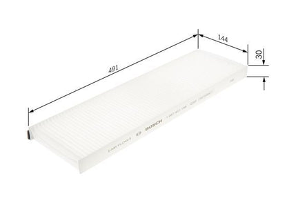 BOSCH 1987431188 Cabin Air Filter 491mm Length Fits MERCEDES-BENZ SETRA