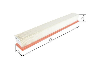 BOSCH 1987431190 Cabin Pollen Air Filter Interior 559mm Length Fits DEUTZ-FAHR