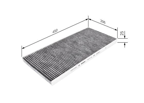 BOSCH 1987431194 Cabin Pollen Air Filter Interior 450mm Length Fits IVECO