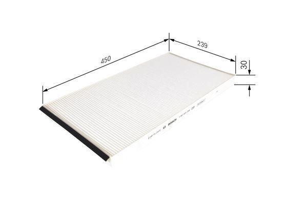 BOSCH 1987431204 Cabin Pollen Air Filter Interior 458mm Length Fits MAN NEOPLAN