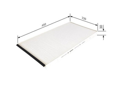 BOSCH 1987431204 Cabin Pollen Air Filter Interior 458mm Length Fits MAN NEOPLAN