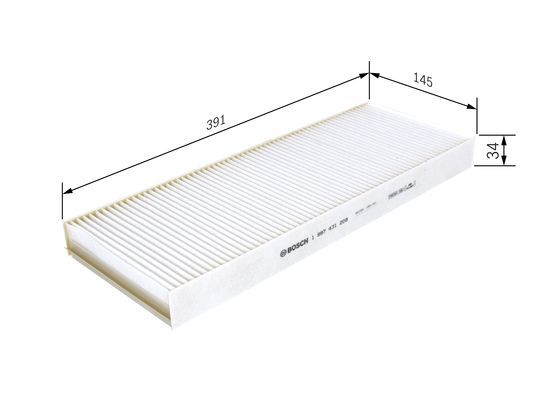 BOSCH 1987431208 Cabin Air Filter 392.5mm Length Fits MAN MERCEDES-BENZ SETRA