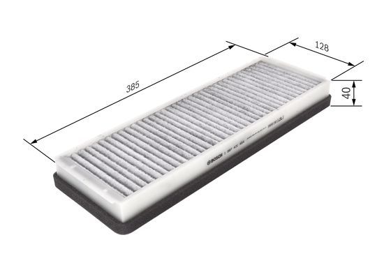 BOSCH 1987431454 Cabin Air Filter 389.5mm Length Fits MERCEDES-BENZ RENAULT