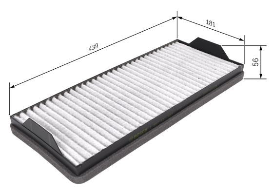 BOSCH 1987431457 Cabin Air Filter 459mm Length Fits MERCEDES-BENZ RENAULT