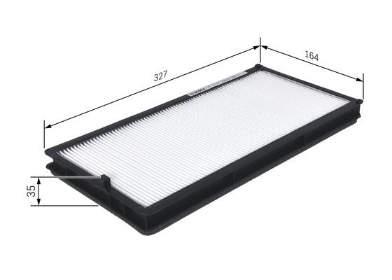 BOSCH 1987432032 Cabin Air Filter 327.2mm Length Fits BMW 5 Series 7 Series