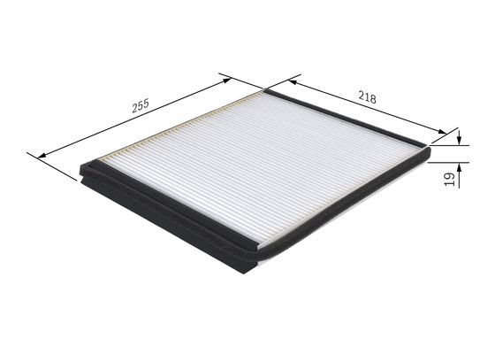 BOSCH 1987432089 Cabin Pollen Air Filter 230mm Length Fits Renault Megane