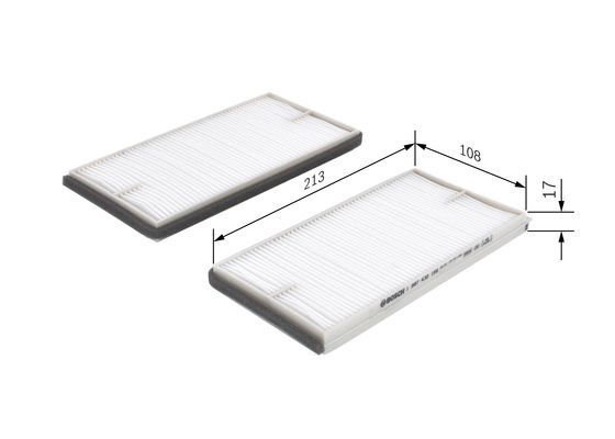 BOSCH 1987432156 Cabin Air Filter 213mm Length Fits Suzuki Grand Vitara