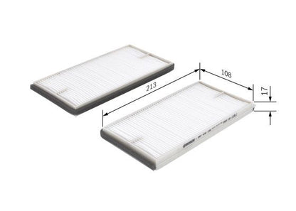 BOSCH 1987432156 Cabin Air Filter 213mm Length Fits Suzuki Grand Vitara