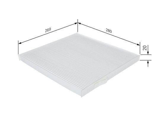 BOSCH 1987432237 Cabin Air Filter 269mm Length Fits Nissan Altima Murano