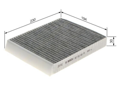 BOSCH 1987432469 Cabin Air Filter 230mm Length Fits Renault Megane Scenic