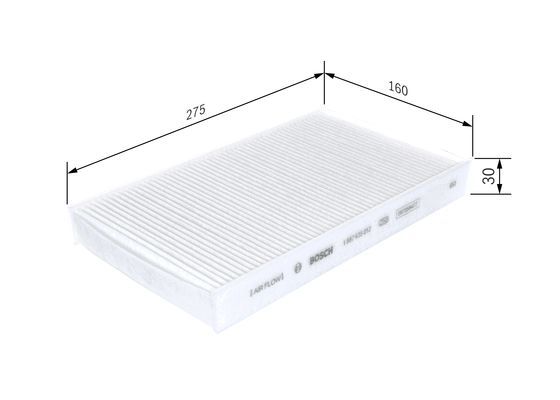 BOSCH 1987435012 Cabin Air Filter 275mm Length Fits Ford Maverick Mazda Tribute