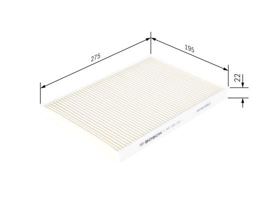BOSCH 1987435022 Cabin Air Filter 275mm Length Fits RENAULT RENAULT TRUCKS