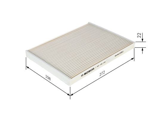 BOSCH 1987435048 Cabin Pollen Air Filter Interior 272mm Length Fits VOLVO