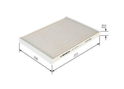 BOSCH 1987435048 Cabin Pollen Air Filter Interior 272mm Length Fits VOLVO