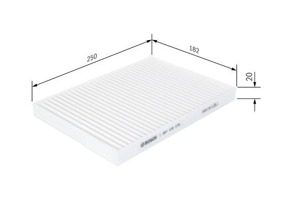 BOSCH 1987435075 Cabin Pollen Air Filter 250mm Length Fits Renault Koleos