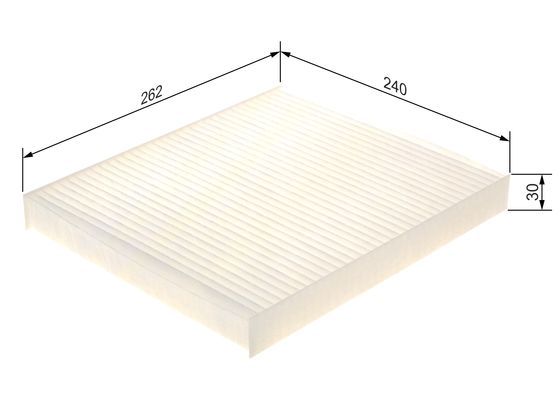 BOSCH 1987435079 Cabin Air Filter 262mm Length Fits Jeep Cherokee Grand Cherokee