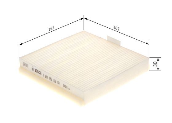 BOSCH 1987435106 Cabin Air Filter 182mm Length Fits Renault Avantime Espace