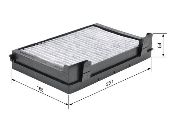 BOSCH 1987435581 Cabin Pollen Air Filter Interior 260.5mm Length Fits DAF