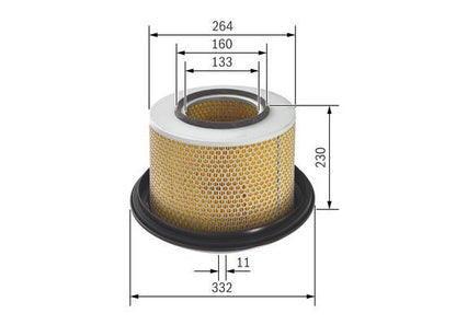BOSCH 1457432192 Air Filter Fits MERCEDES-BENZ ATLAS WEYHAUSEN ATLAS COPCO