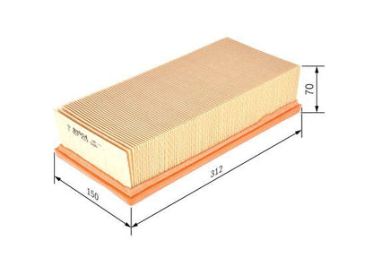 BOSCH 1457433060 Air Filter Insert 70mm Height Fits Toyota Avensis Carina E
