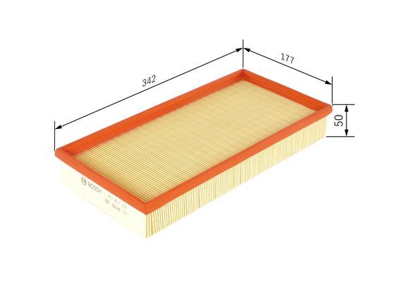 BOSCH 1457433250 Air Filter Insert 50mm Height Fits Citroën XM Peugeot 605