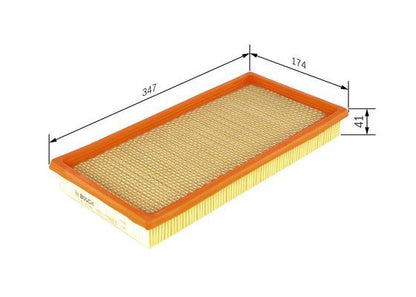BOSCH 1457433298 Air Filter Insert 40.5mm Height Fits Jeep Grand Cherokee