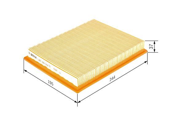 BOSCH 1457433303 Air Filter Insert 37mm Height Fits Fiat Palio Siena Strada