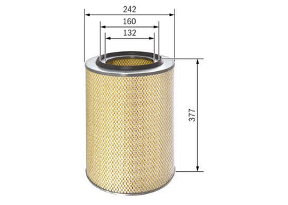 BOSCH 1457433651 Air Filter Insert Fits DAF IVECO MAN MERCEDES-BENZ PEGASO