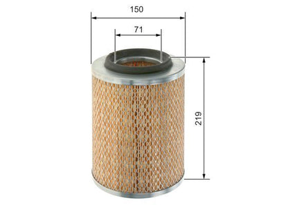 BOSCH 1457433702 Air Filter Insert 219mm Height 219mm Height Fits Mercedes MB