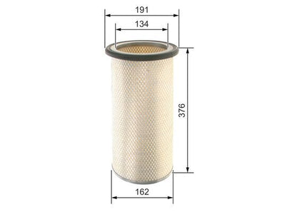 BOSCH 1457433725 Secondary Air Filter Insert Fits RENAULT RENAULT TRUCKS