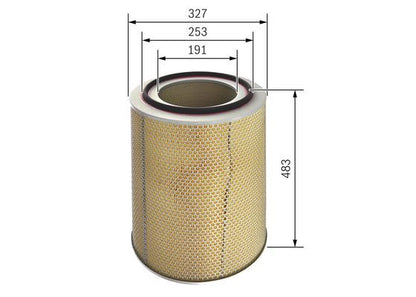 BOSCH 1457433901 Air Filter Fits KÄSSBOHRER MERCEDES-BENZ RENAULT SETRA