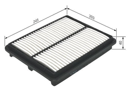 BOSCH 1457433962 Air Filter Insert 40mm Height 245mm Length Fits Daewoo Nubira