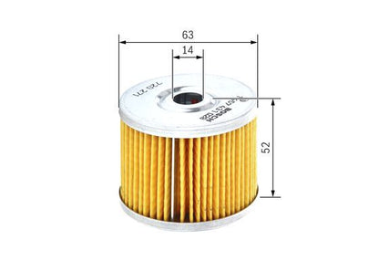 BOSCH 1457431028 Fuel Filter 52mm Height For Citroën Fiat Peugeot Renault Talbot