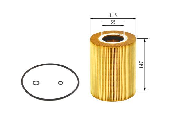 BOSCH 1457429137 Oil Filter 115mm Outer Diameter Fits MAN RENAULT MAZ TEMSA